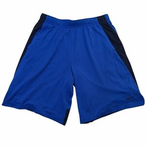 Nike Men's Royal Blue and Black Athletic Shorts XL
